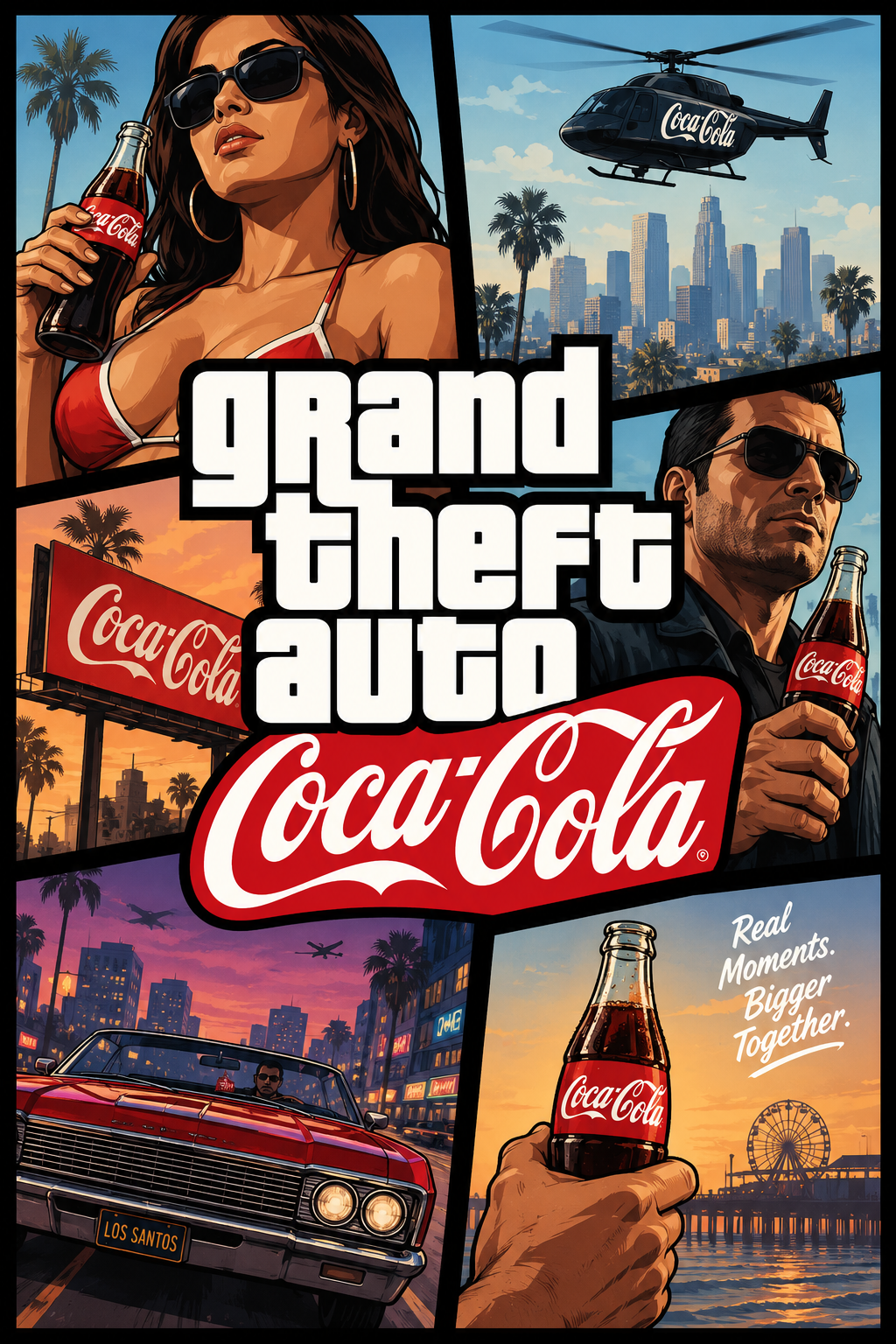 Coca Cola gta style poster